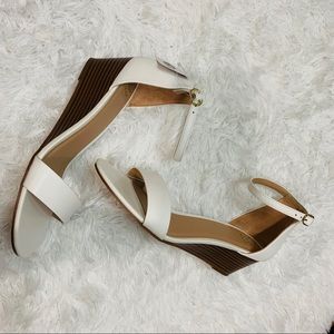 3/$25 A new day white sandal wedges